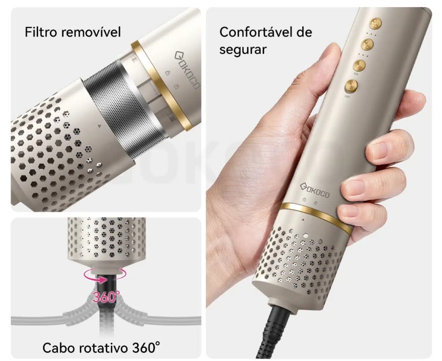 Secador GOKOCO GD031 5 em 1